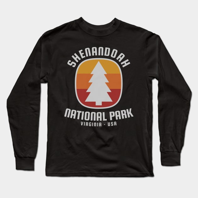 Shenandoah National Park Retro Long Sleeve T-Shirt by roamfree